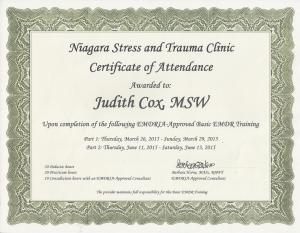 EMDR Judith Cox Kingston Ontario